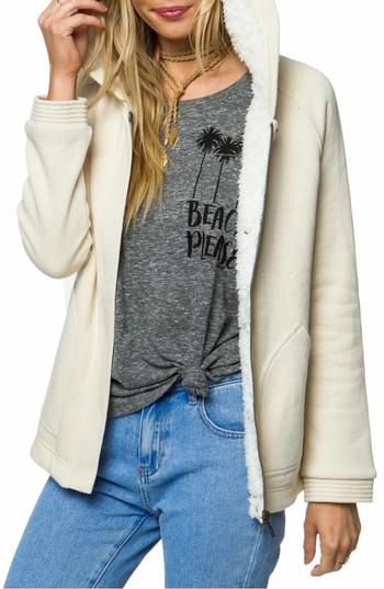 Women's O'neill Lorimer Fleece Lined Hoodie - Grey