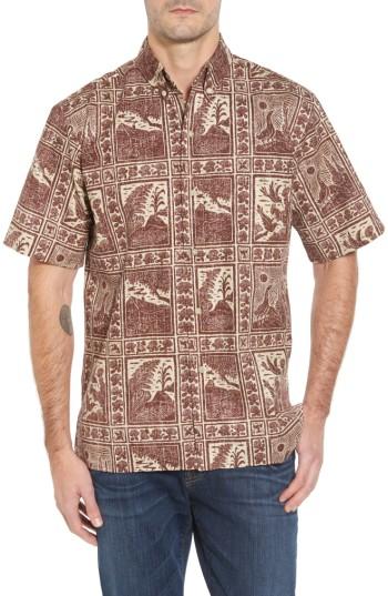 Men's Reyn Spooner Volcano Park Classic Fit Sport Shirt - Beige