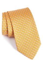 Men's Salvatore Ferragamo Novelty Silk Tie, Size - Orange