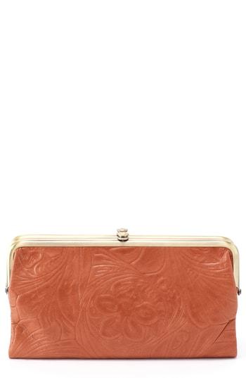 Women's Hobo Lauren Flower Embossed Clutch Wallet - Red
