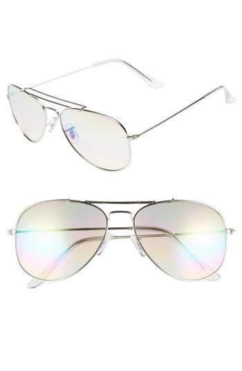 Women's Bp. Rainbow Aviator Sunglasses - Silver/ Multi