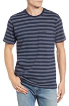 Men's Rvca What's Shakin' Stripe T-shirt, Size - Blue