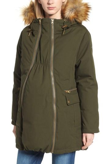 Women's Modern Eternity Convertible Down 3-in-1 Maternity Jacket - Green
