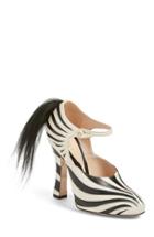 Women's Gucci 'lesley' Zebra Stripe Pump