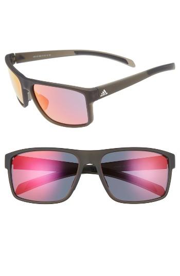 Women's Adidas Whipstart 61mm Sunglasses - Dark Grey/ Red Mirror