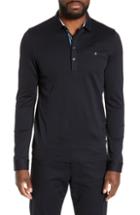Men's Ted Baker London Fruitpa Slim Fit Long Sleeve Polo (s) - Blue