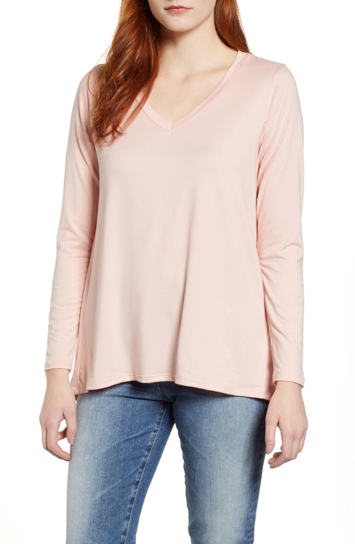 Women's Bobeau Long Sleeve Butter Tee - Pink