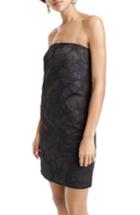 Women's J.crew Floral Embossed Convertible Strap Dress - Black