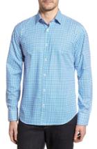 Men's Bugatchi Classic Fit Dot Check Sport Shirt - Blue/green