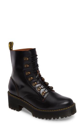 Women's Dr. Martens Leona Heeled Boot Us/ 6uk - Black