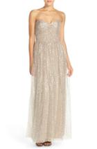 Women's Watters 'betts' Sequin Tulle Column Gown With Removable Spaghetti Straps