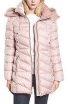 Women's Marc New York Faux Fur Trim Puffer Jacket