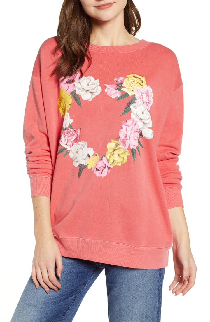 Women's Wildfox Lovebound Road Trip Sweatshirt - Red