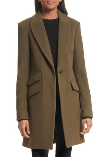 Women's Rag & Bone Duchess Wool Blend Coat - Green