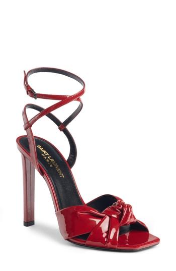 Women's Saint Laurent Amy Knot Sandal Us / 41eu - Red