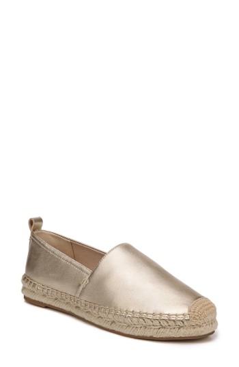 Women's Sam Edelman Khloe Espadrille Flat .5 M - Metallic
