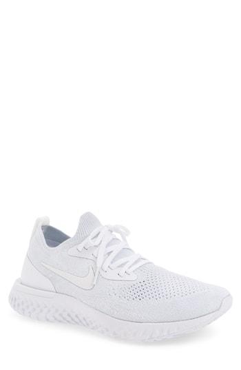Men's Nike Epic React Flyknit Running Shoe M - White