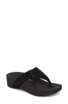Women's Vionic Naples Embellished V-strap Wedge Flip Flop M - Black