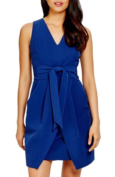 Women's Donna Morgan Tulip Hem Sleeveless Crepe Dress