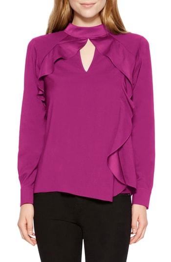 Women's Parker Cianni Keyhole Blouse, Size - Pink