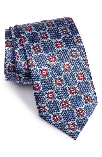 Men's Ermenegildo Zegna Medallion Silk Tie, Size X-long - Blue