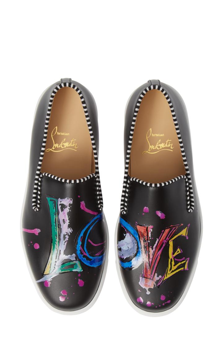 Women's Christian Louboutin Loubi Love Slip-on Sneaker Us / 35eu - Black
