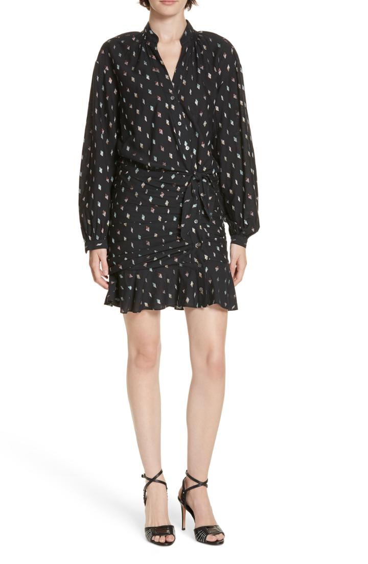 Women's Veronica Beard Alia Fil Coupe Minidress - Black