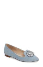 Women's Sole Society 'libry' Embellished Pointy Toe Flat M - Blue