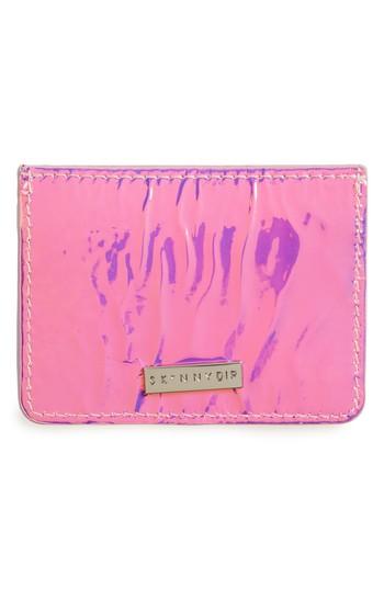 Skinnydip Holographic Card Case - Pink