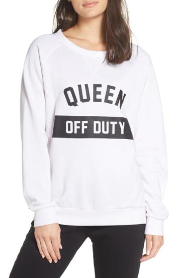 Women's The Laundry Room Queen Off Duty Sweatshirt - White