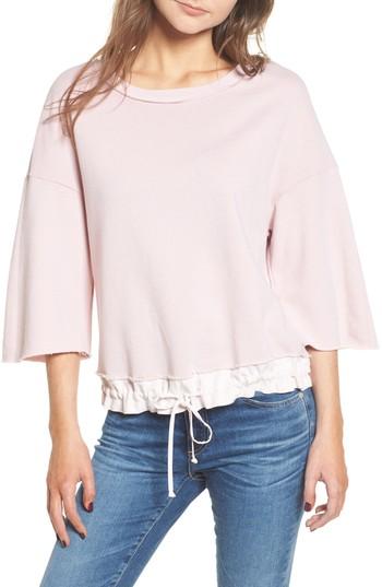 Women's Stateside Crop Terry Sweatshirt - Coral