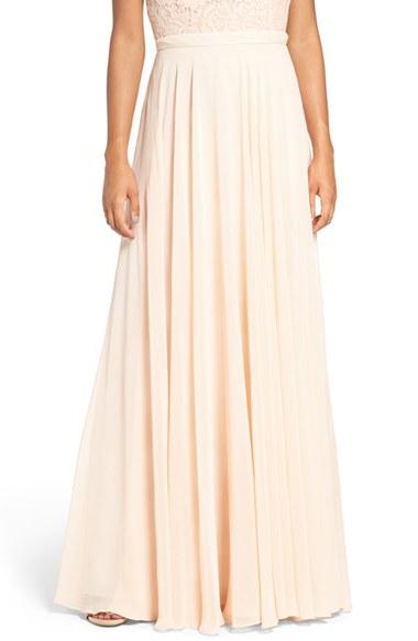 Women's Jenny Yoo 'hampton' Long A-line Chiffon Skirt
