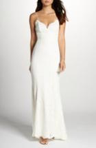 Women's Fame & Partners Sirene Scalloped Lace Gown - White