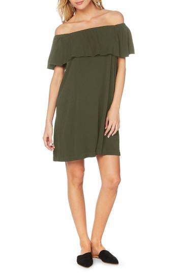 Women's Michael Stars Cold Shoulder Dress - Green