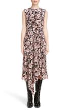 Women's Kenzo Print Silk Handkerchief Hem Dress Us / 40 Fr - Pink