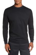 Men's Bobby Jones 'walker' Tipped Pima Cotton Long Sleeve T-shirt, Size - Black