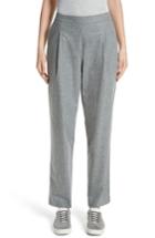 Women's Lafayette 148 New York Finite Flannel Soho Track Pants - Grey