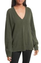 Women's Rag & Bone Ace Cashmere Sweater, Size - Green