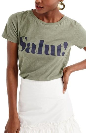 Women's J.crew Salut Tee - Green