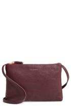 Ted Baker London Double Zip Leather Crossbody Bag -