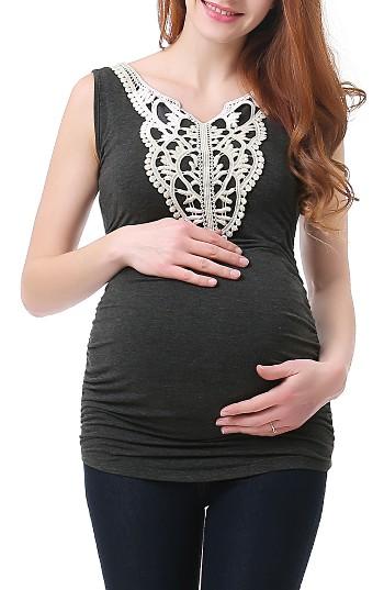 Women's Kimi And Kai Iris Lace Trim Maternity Tank
