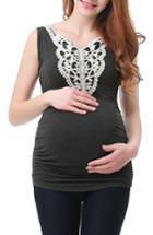 Women's Kimi And Kai Iris Lace Trim Maternity Tank
