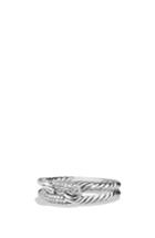 Women's David Yurman 'petite Pave Loop Ring With Black Diamonds