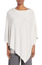 Women's Eileen Fisher Silk & Organic Linen Poncho, Size - White