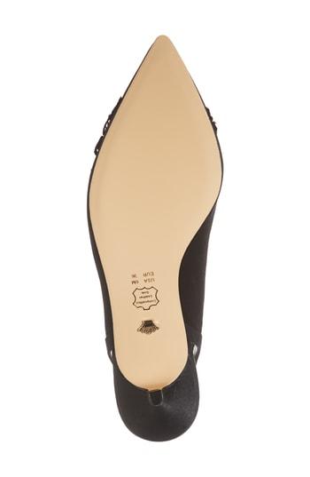 Women's Nina Taela Floral Embellished Slingback Pump M - Black