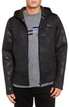Men's Lacoste Full Zip Hooded Fleece Jacket (xxl) - Black