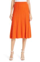 Women's Kenzo Cable Knit Wool Blend Skirt - Orange