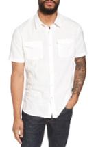 Men's John Varvatos Star Usa Slim Fit Short Sleeve Sport Shirt - White