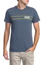 Men's Rvca Script Stripe Graphic T-shirt - Blue