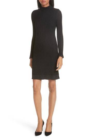 Women's L'agence Edita Ribbed Minidress - Black
